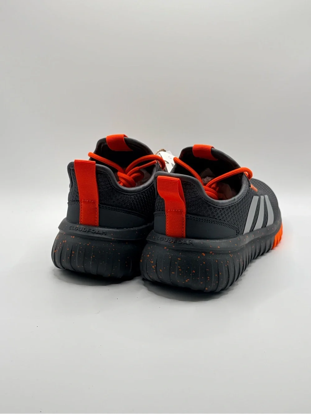 adidas Kids' Kaptir Flow 4.0 Gray and Orange Athletic Sneakers